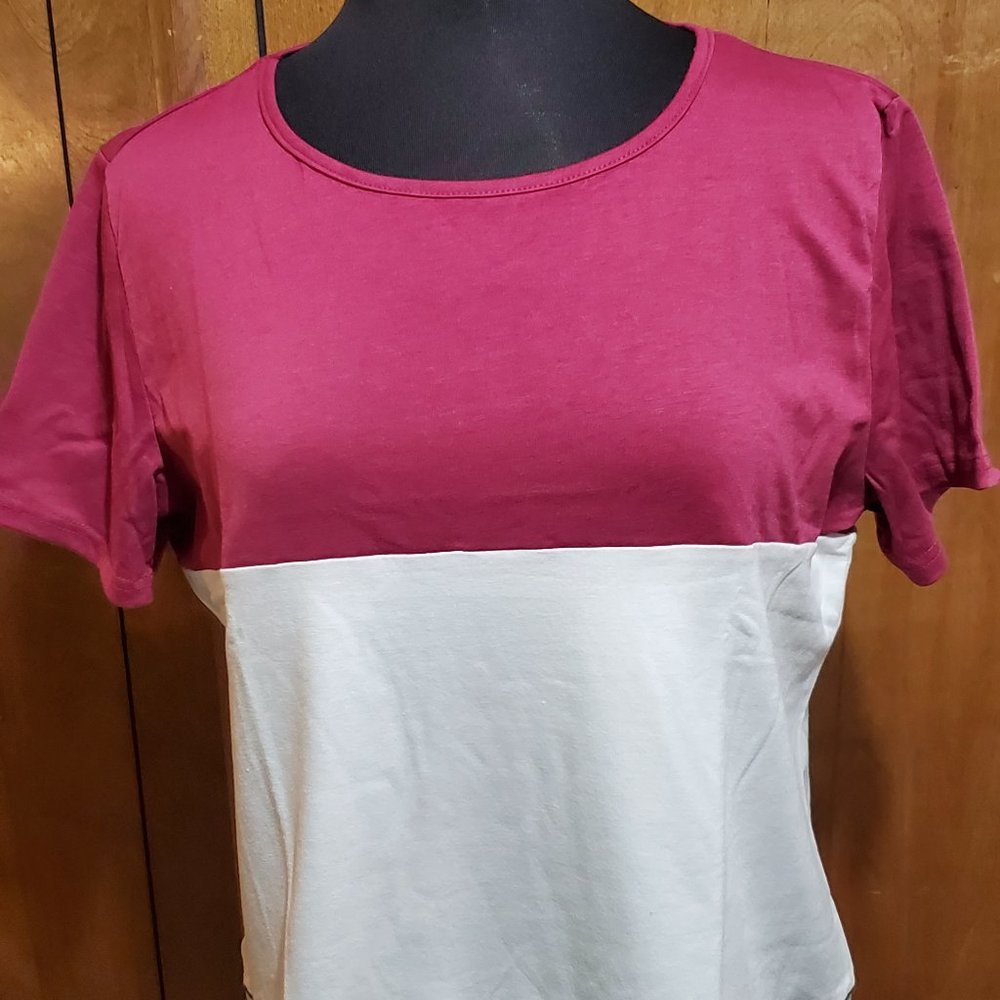 Women's 3 Color Short Sleeve Tunic Top